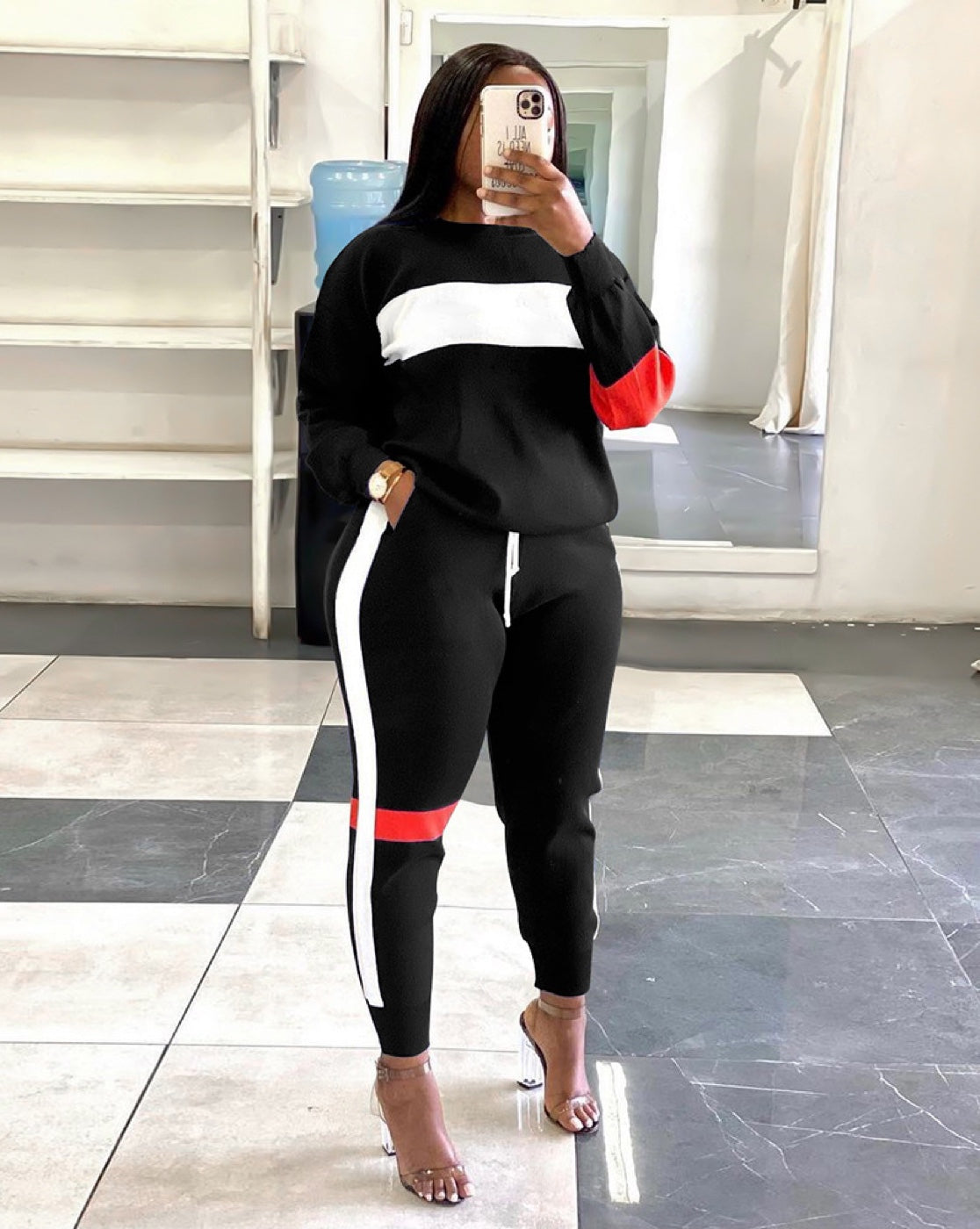 Jogger - Black Red White Delta