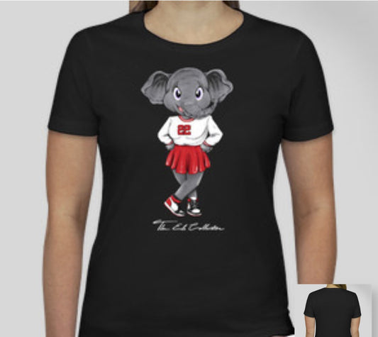 Ele Collection - White Sweater and Red Skirt T-Shirt