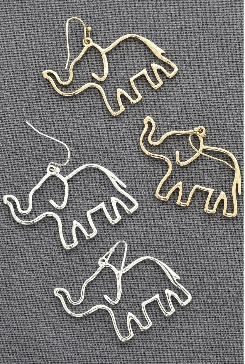 Elephant Cut Out Earrings