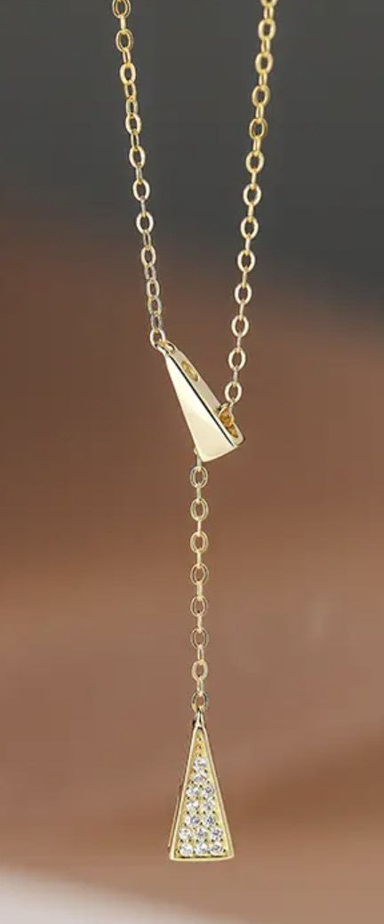 Pyramid Drop Necklace
